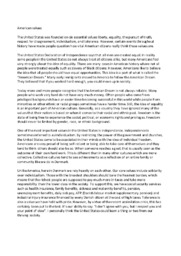 American values | Engelsk