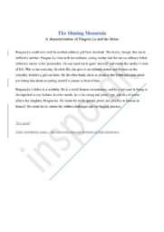 The Shining Mountain by Alison Fell | Short characterisation