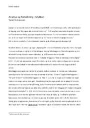 Analyse og fortolkning – Ulykken Tom Christensen