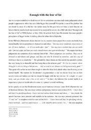 Enough with the fear of fat