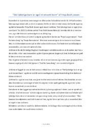 ”Det lykkelige barn er også et ensomt barn” af Freja Bech-jessen