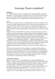 Sociologi: Hvad er danskhed?