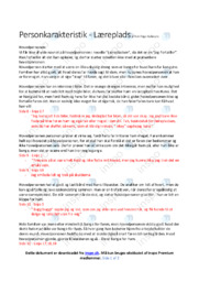 Lærepladsen | Noter Analyse | Kim Fupz Aakeson