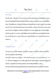 The Skirt | Noter Analyse | Zoe Lambert