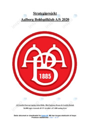 Aalborg Boldspilklub AS 2020 | Afsætning Case