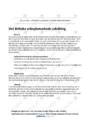 Det Britiske arbejdsmarkeds udvikling | International økonomi