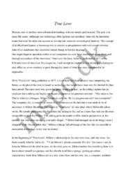 Engelsk Paper on “True Love” Artificial Intelligence