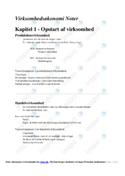 Opstart af virksomhed | Noter Afsætning