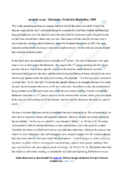 Harmonic | Analytic essay | Frederick Barthelme