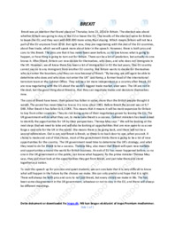 Brexit | Noter Analyse | Engelsk