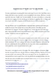 Farida’s eyes | Analyse | Leila Aboulela