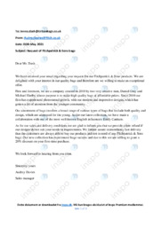 Request of Fitchpatrick & Sons bags | Email