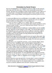 Orientation | Analyse | Daniel Orozco