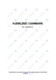 Hjemløse I Danmark | International økonomi