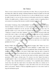 Paper on “Ink Tattoos” | Eksamenssæt 29. maj 2015