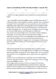 Tale | Analyse | Helle Thorning-Schmidt