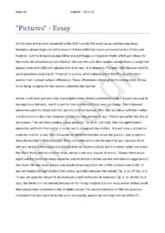 Pictures | Analyse | Af Rahila Khan/Toby Forward | Essay