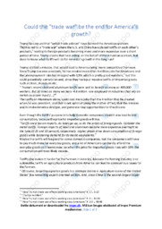 America’s growth | Engelsk Essay