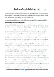 Chokoladebranchen  | Analyse