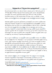 Det morderne gennembrud | Redegørelse