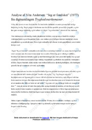 Jeg er forelsket | Noter Analyse | Vita Andersen