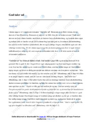 Gud taler ud | Analyse | Jens Blendstrup