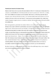 Facebook post about the US election Trump | Engelsk HHX