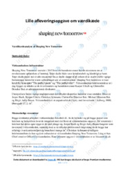 Shaping New Tomorrow | Afsætning Case