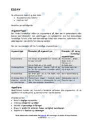 Essay Kendetegn | Noter Dansk