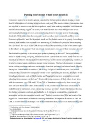 Putting your money where your mouth is | Engelsk Essay