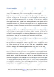 Climate | Noter Speech | Engelsk
