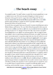 The beach | Analyse | Alex Garland