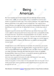 Being American | Engelsk Essay