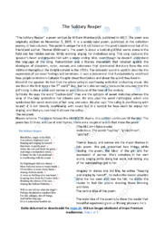 The Solitary Reaper | Analyse | William Wordsworth