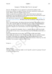 Oh Mary Don’t You Cry Anymore | by Fay Weldon, 1992| Summary