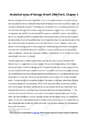 George Orwell 1984  | Essay