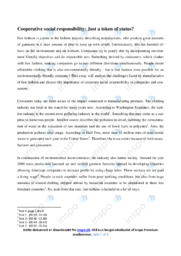 Cooperative social responsibility | Essay