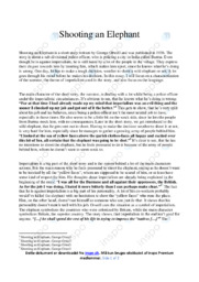 Shooting an Elephant | Analyse | George Orwell