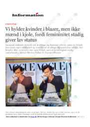 Vi hylder kvinder i blazer | Analyse