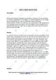 Isen der brister | Analyse | Camilla Grebe