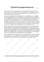 The World’s Strongest Democracy | Essay