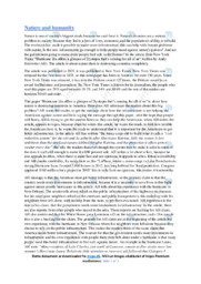 Nature and humanity | Essay
