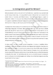 Eksamenssæt hhx 22. maj 2014 | Is immigration good for Britain?