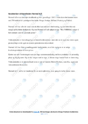 Normal AS | Noter Afsætning