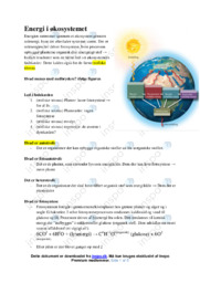 Energi i økosystemet | Noter Biologi