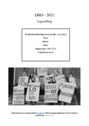 Ligestilling | Problem stilling | DHO