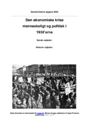 Den økonomiske krise i 1930 | DHO