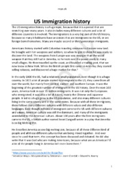 US Immigration History | Engelsk HHX