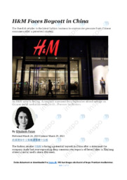 HM Faces Boycott in China | Analysis