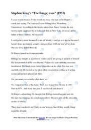 Stephen Kings The Boogeyman | Opgave